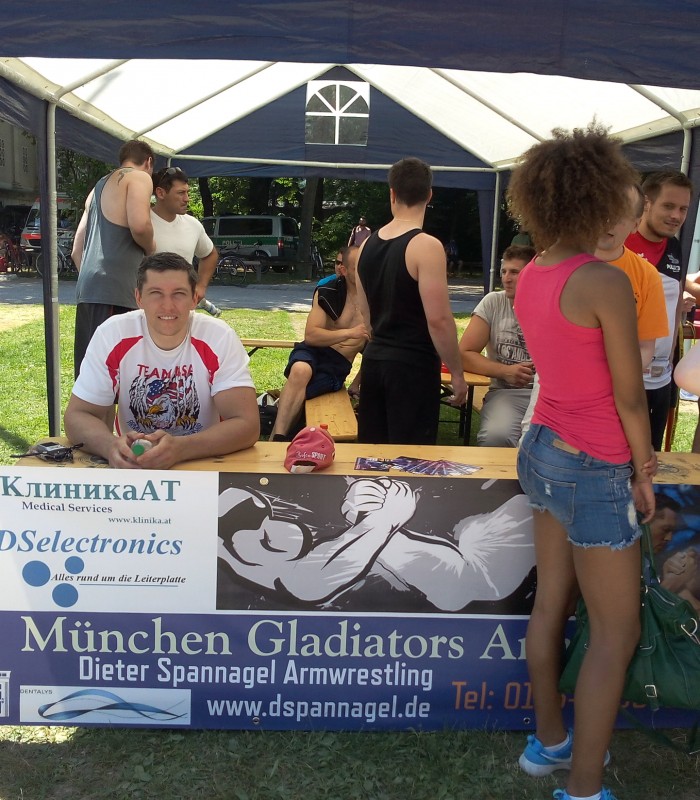 Dieter Spannagel Armwrestling Germany - Sportfestival München mit München Gladiators Armwrestling Verein